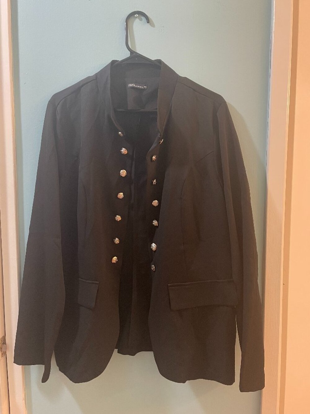 FHQ Collection Military Style Black Jacket